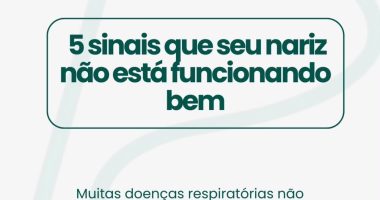 5 sinais que seu nariz não está funcionando bem